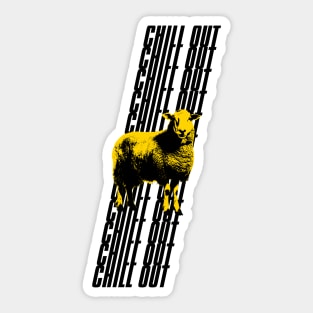 Chill Out Sheep Sticker